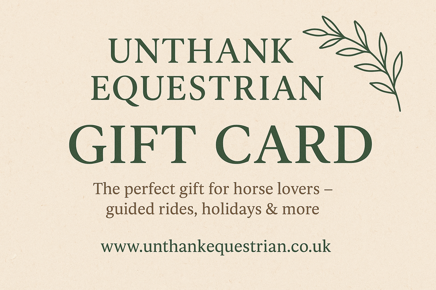 Unthank Equestrian Gift Card