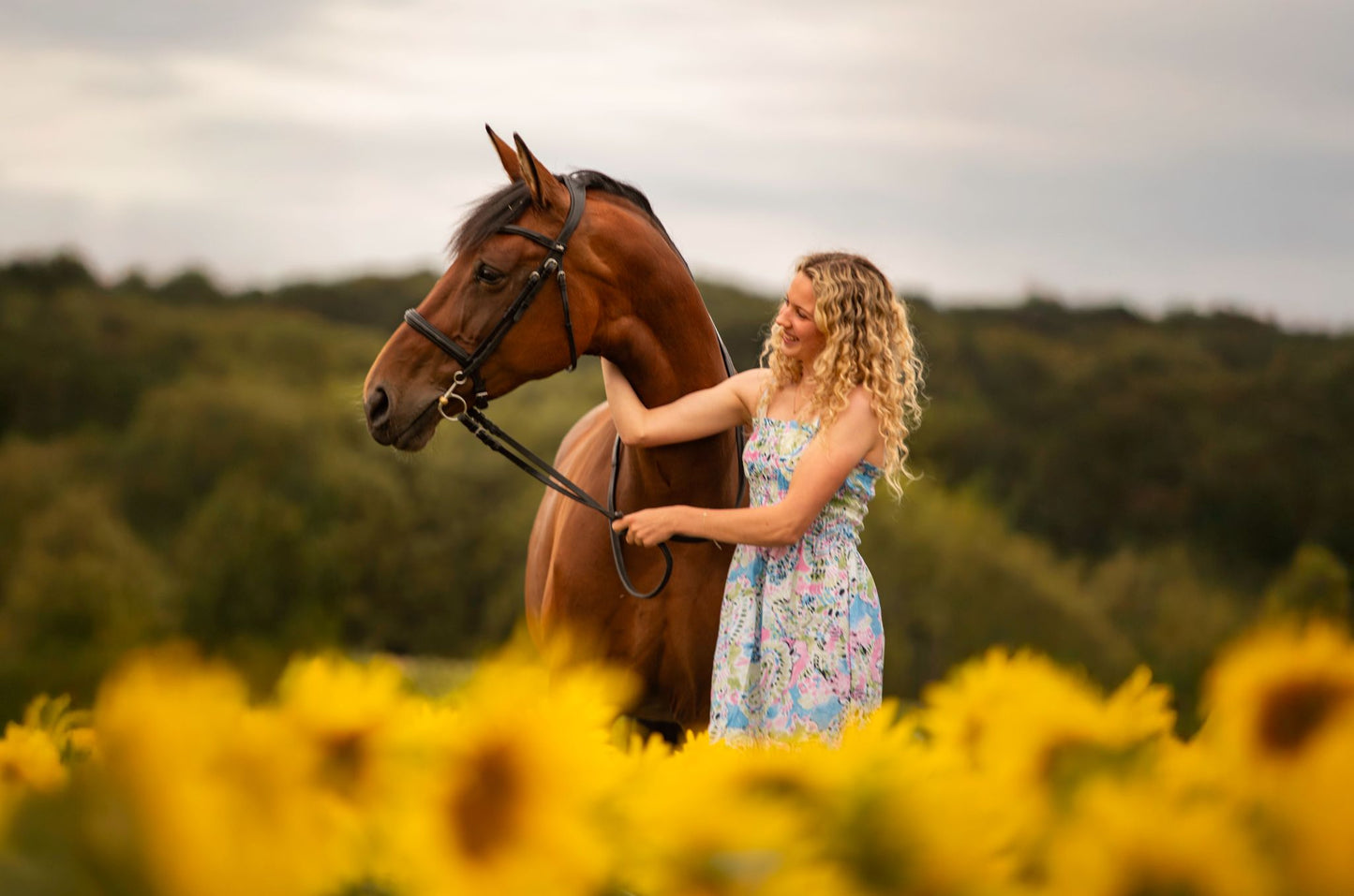 Dreamy Sunflower Equine Photo Shoot